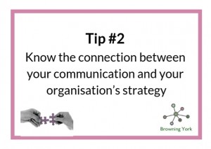 Sign showing Tip #2 Know the connection